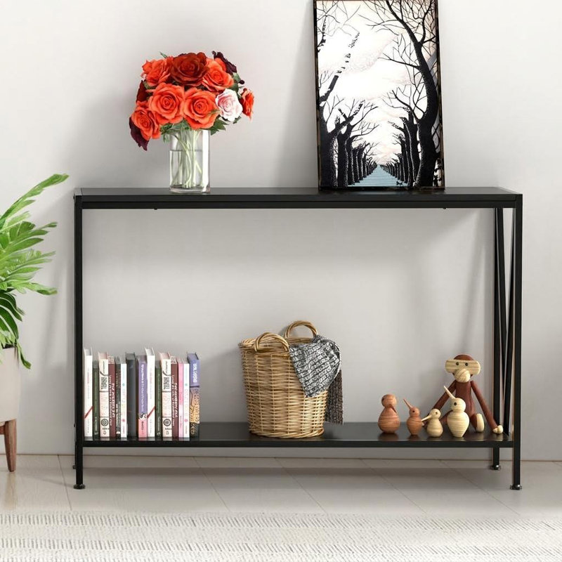 Coffee Table, 11.5cm H x 32.7cm W x 114cm D, Black, Brown, Black / Brown