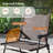 3 Pcs Outdoor Bistro Dining Furniture Set With 1.57" Umbrella Hole Rippled