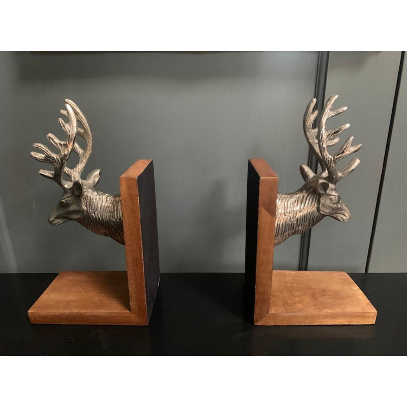 Nickel Non-Skid Bookends