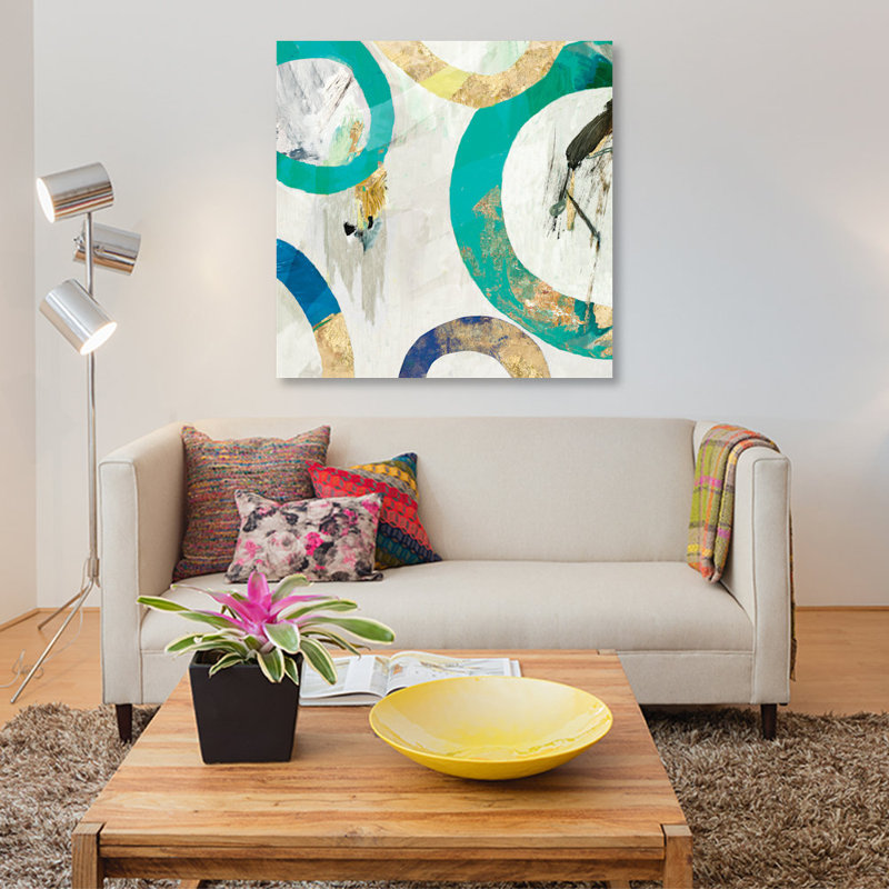 « rings ii », impression sur toile, H 12 po x l 12 po x P 1,5 po, Toile tendue, Pas de tapis
