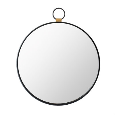 24" X 27" Black Frame Mirror - Modern Accent For Living Room, Bedroom, Foyer, Entryway, Improves Room Lighting With Natural Reflection Wall Minimalist