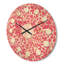 Horloge murale en bois Abstract Flower Design II-63892471