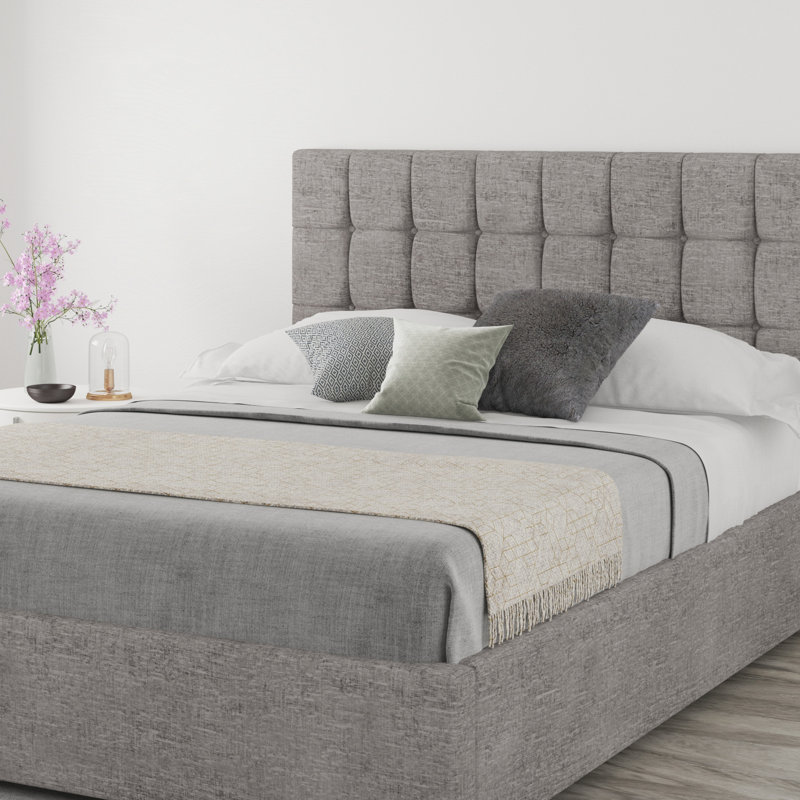 Wellington Upholstered Headboard, Single (3'), Velour Silver