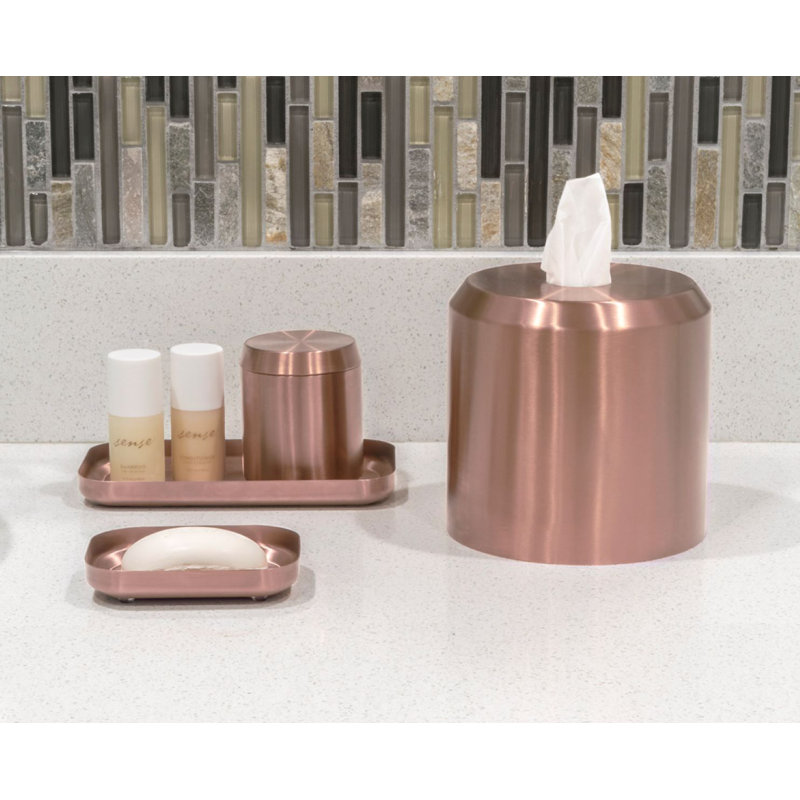 Geneva Bathroom Tray, Rose Gold