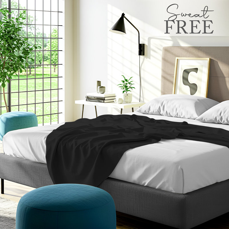 Flat Sheet, Single, Black