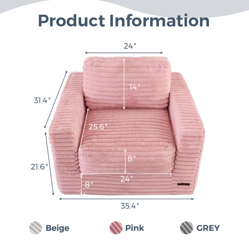 Giant Pink Bean Bag Chair Upholstered Floor Sofa With Pillows And Armrests Large Bean Bag Sofa Plush Chair Bean Bag Couch