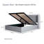 Cadre de lit Aykah Zir avec rangement relevable, Heaboard rembourré, cadre de lit Meta avec rangement Hydrualic, aucun sommier requis, design moderne-121187813-121187815