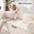 Foldable Compression Modular Corduroy Sofa Bed, Convertible With Deep Seat And Soft Cushions, No Assembly Required-447708843-447708840