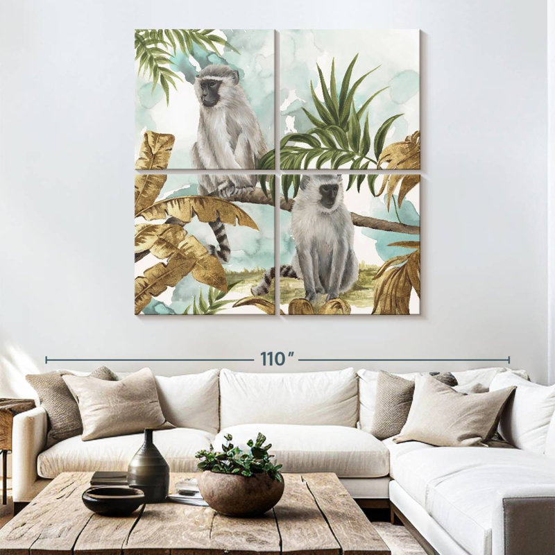 Brampt Golden Monkeys, 74" H x 74" W