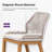 PURPLE LEAF Patio Outdoor UV-Proof Wicker Bar Stool with Detachable Cushion-2104962163