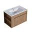 Meuble-lavabo de 30 pouces avec lavabo en céramique blanche et tablette réglable