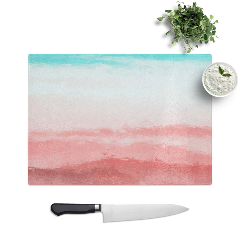 Tempered Glass Mountains Chopping Board, 39 cm W x 28.5 cm L