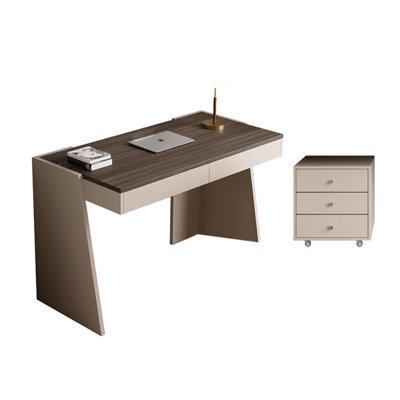 Bureau d'écriture simple et moderne à deux tiroirs