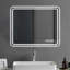 Miroir de salle de bain à DEL avec lumières avant, antibuée, sans cadre, miroir argenté sans cuivre de 5 mm, montage horizontal ou vertical-1120737942