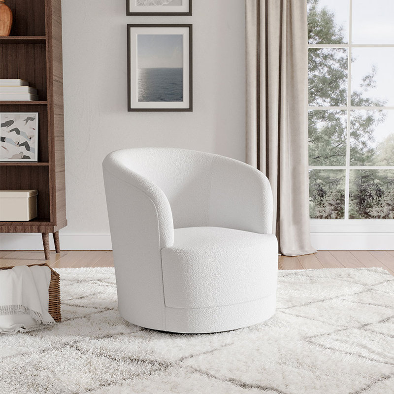 Anazia Upholstered Swivel Armchair