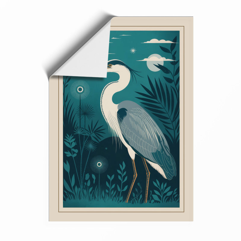Heron in Wetland Coastal - Framed Print, Unframed, A1 - 84.1 x 59.4 cm