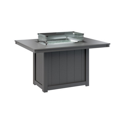 Donoma Rectangular Dining Fire Pit Table