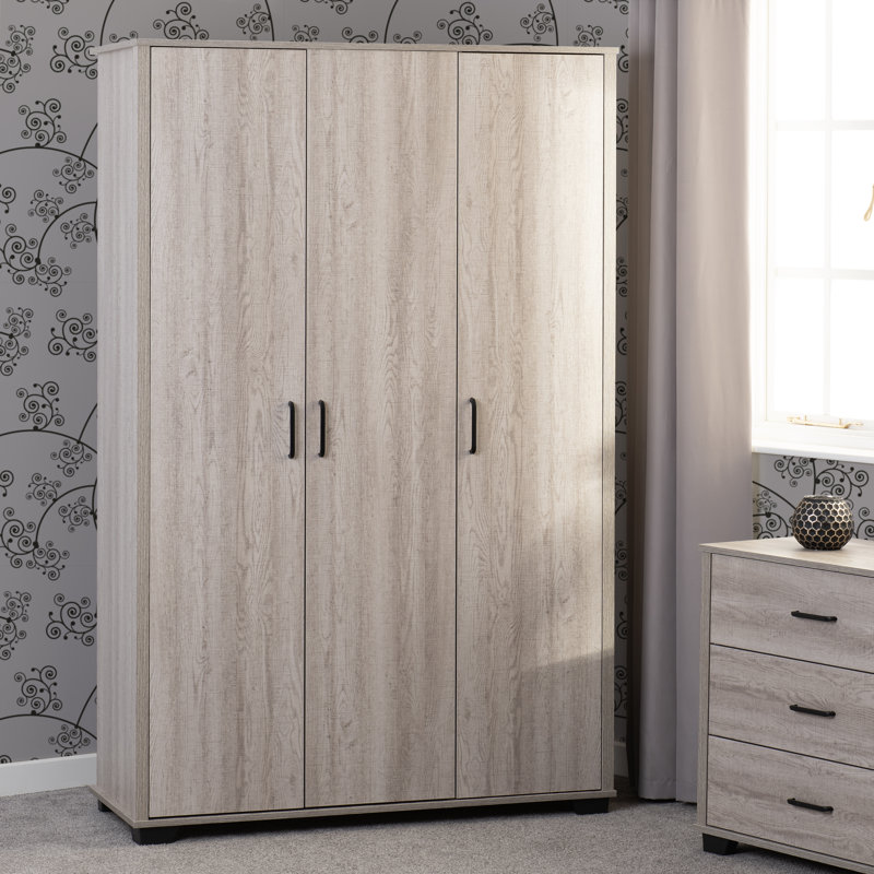 Naisha 3 Door Manufactured Wood Wardrobe