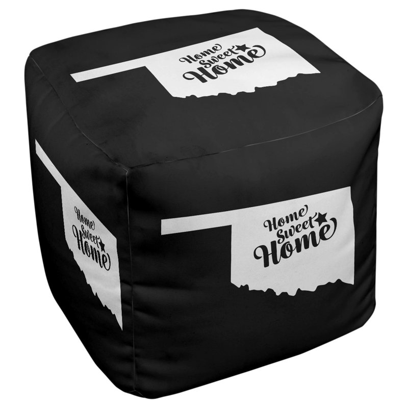 Upholstered Ottoman, Black