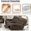 Canapé inclinable en microfibre brun foncé
