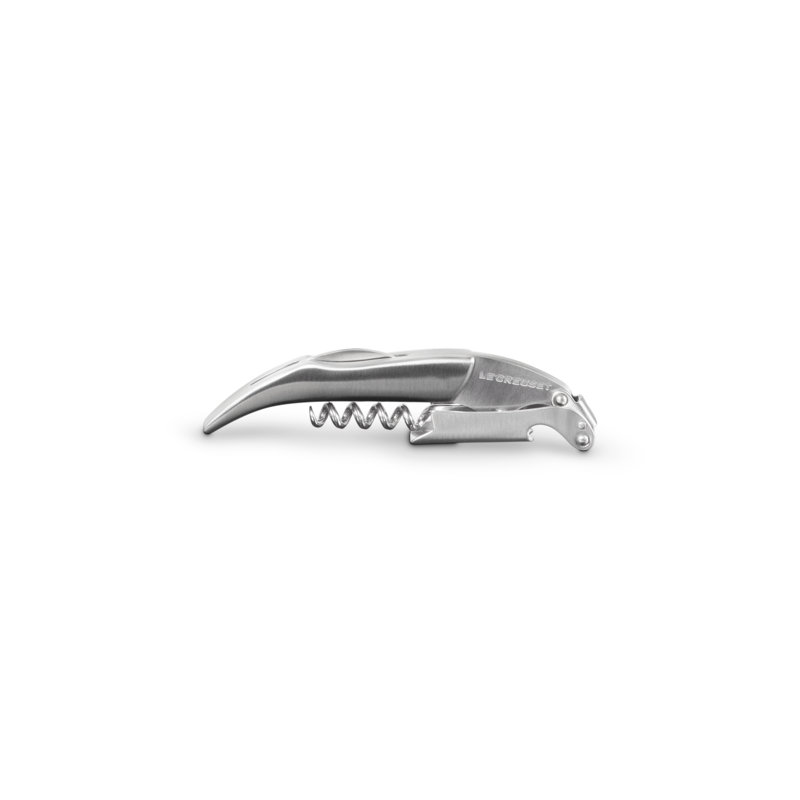 Le Creuset/Screwpull One-Step Waiter's Friend Corkscrew Wine Opener, Black Walnut, Stainless Steel