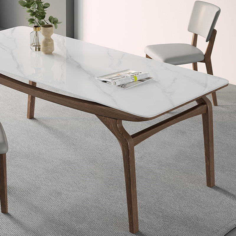 Italian style simple modern dining table sets., 29.53"H x 62.99"L x 31.5"W