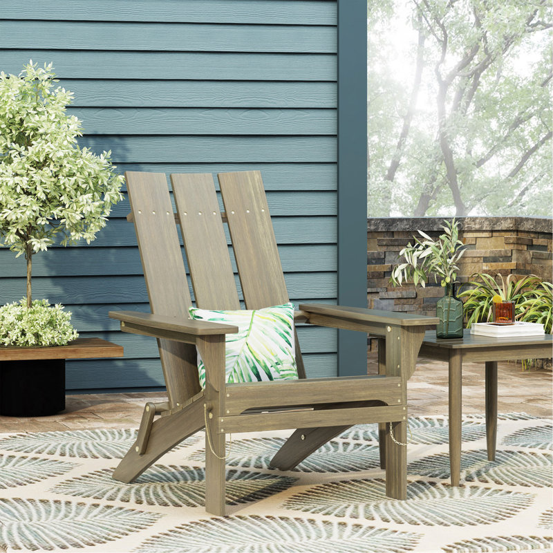 ZUMA FOLDABLE ADIRONDACK CHAIR, Gray
