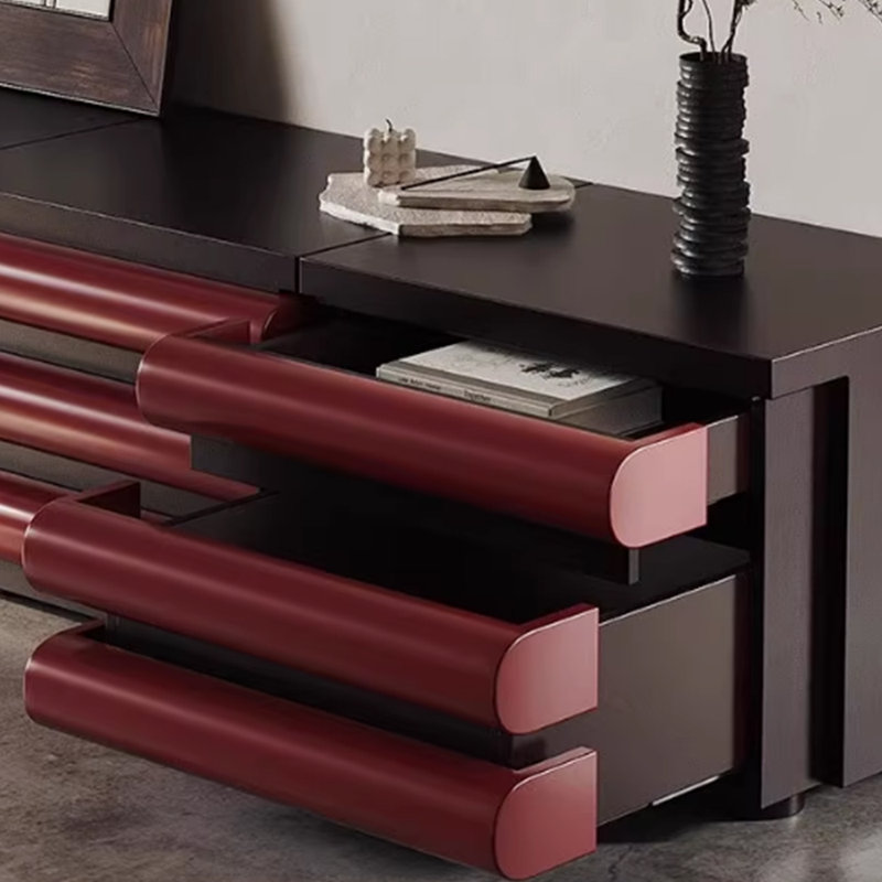 Meuble télé à design créatif personnalisé, H 17,71 po x L 86,61 po x l 19,68 po