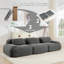 Canapé 3 places haut de gammeCorps en tissu de conception modulaire multi-combinaison antidérapante sans assemblage accoudoirs incurvés soutien ergonomique éponge à haute résilience pour les chambres à coucher-118321455