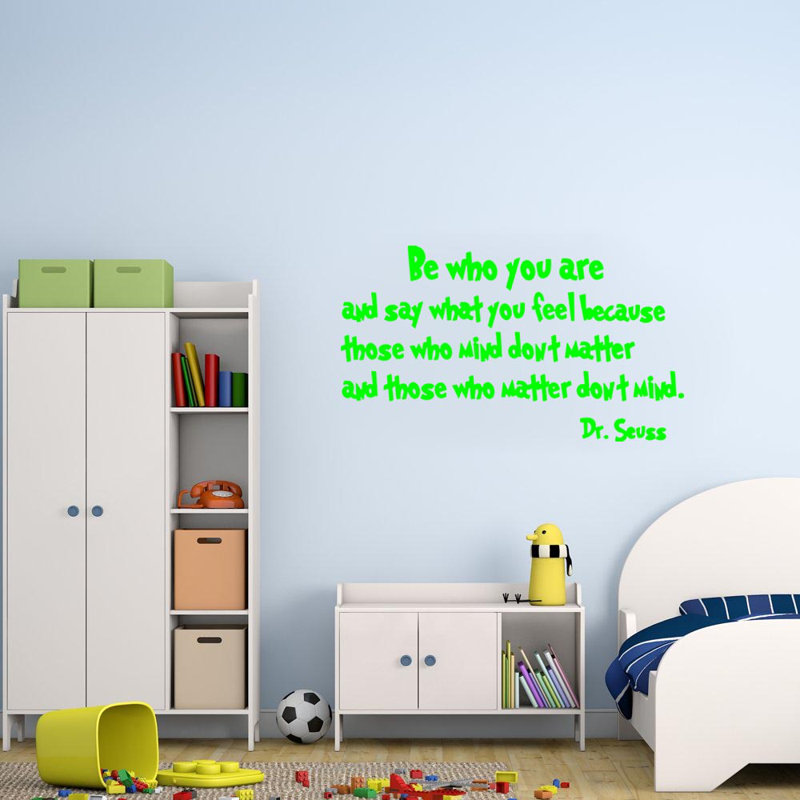 Adhésif décoratif dr. seuss quote be ça que vous êtes., Vert lime