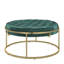 Repose-pieds rond en velours 38 po Simmerman-2007602341