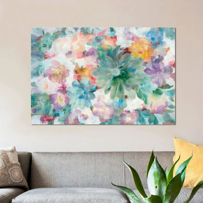 « succulent fleurs », reproduction sur toile tendue