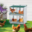 4-Compartment Chicken Nesting Box - Wall-Mount Metal Egg Laying Box For Poultry Breeds