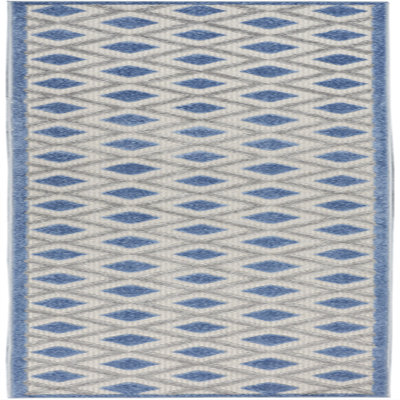 Tapis intérieur / extérieur bleu / gris Amamda