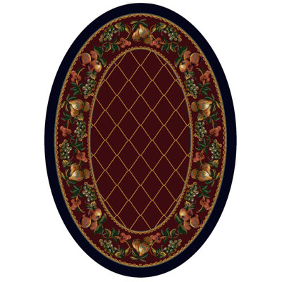 Alminus Fruit Medley Garnet Lattice Area Rug