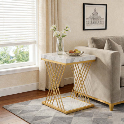 Table de chevet moderne à 2 niveaux