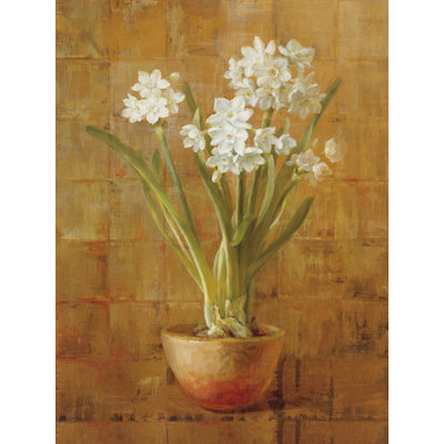 White Narcissus on Bronze by Danhui Nai