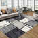Geometric Machine Washable Rug for Living Room Modern Non-Slip Rug for Bedroom Dining Room Office Nursery Playroom Teen Dorm