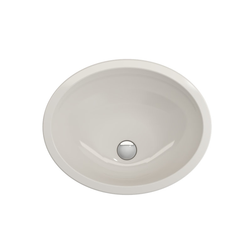 Parma 22.4'' L Bathroom Sink, Biscuit