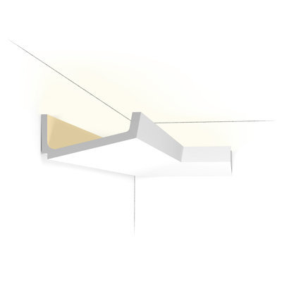 6-11/16 in x 2-15/16 in x 78-3/4 in Primed White Plain Polyurethane Crown Moulding