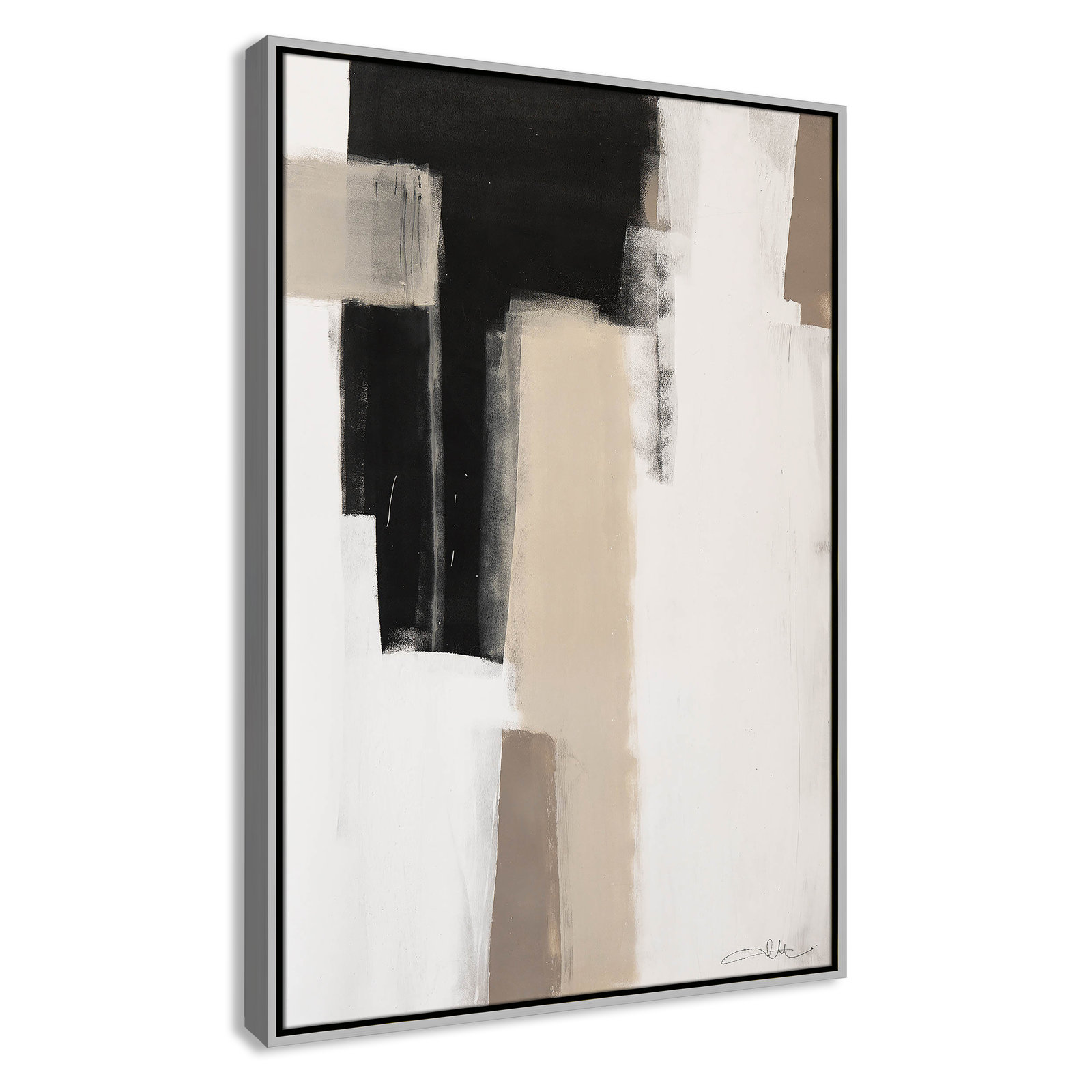 Calvin "Earth Scapes I" Print, 37.5" H x 25.5" W x 2" D, Silver Floater Framed, No Mat
