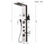 Dual 4-In-1 2-Jet Rainfall Shower Panel System With Rainfall Shower Head,Shelf,Stub Spout And LED Light-102831333