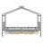 Twin Size Wooden House Bed With Drawers, Gray-202570080-202570081