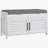Shoe Bench Entryway Bench With Shoe Storage Adjustable Shelves And Shutter Doors 35.4" Shoe Organizer