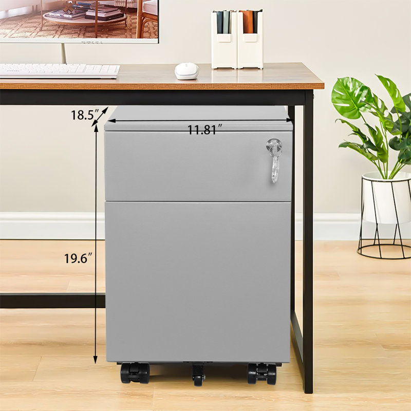 Classeur vertical mobile 1 tiroir Houart, gris