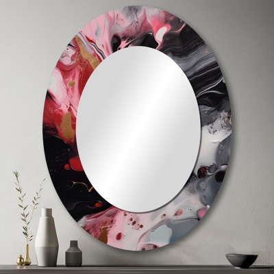Miroir mural rouge et noir Whispers IV - Red Modern