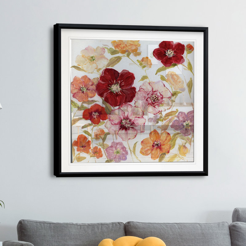 « avant jardin ii », reproduction de peinture à l’huile sur toile tendue, H 26,5 po x l 26,5 po x P 1,5 po