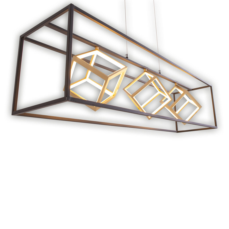 Ellum 3 - Light LED Square/Rectangle Pendant