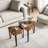 Nesting Small Stacking Side Table Coffee Table (Set of 2)-130051213