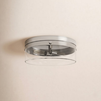 2 Light Glass Flush Mount